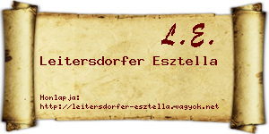 Leitersdorfer Esztella névjegykártya